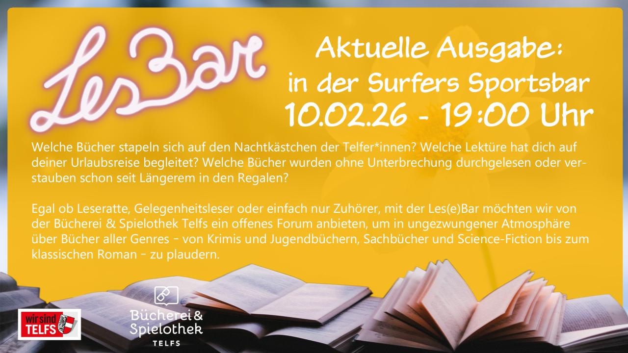 Lesbar - eine Veranstaltung der Bücherei & Spielothek