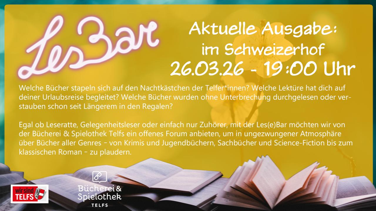 Lesbar - eine Veranstaltung der Bücherei & Spielothek