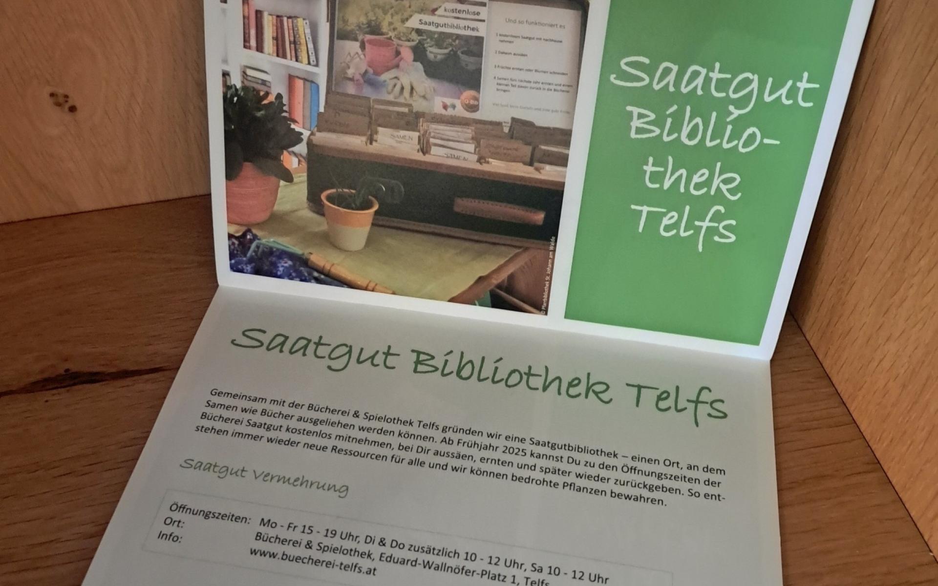 Saatgutbibliothek in der Bücherei & Spielothek