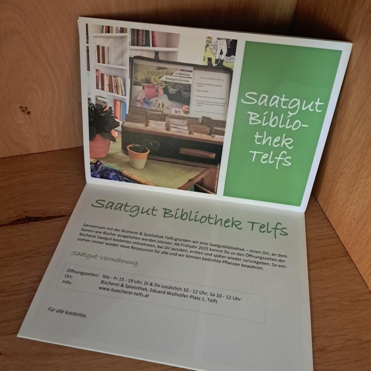Saatgutbibliothek in der Bücherei & Spielothek